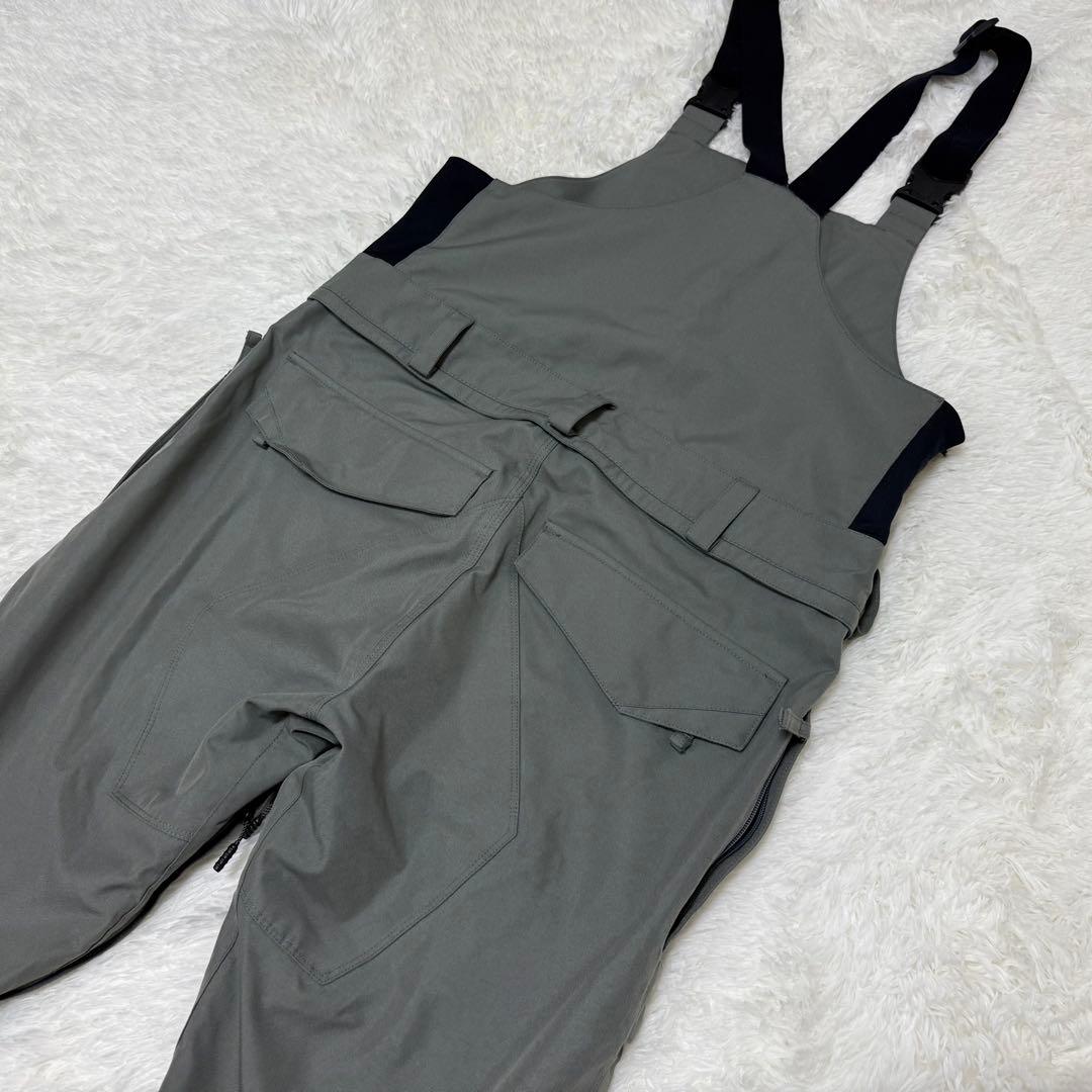 美品 ボルコム スノーボード ビブパンツ グレー M【E-52】