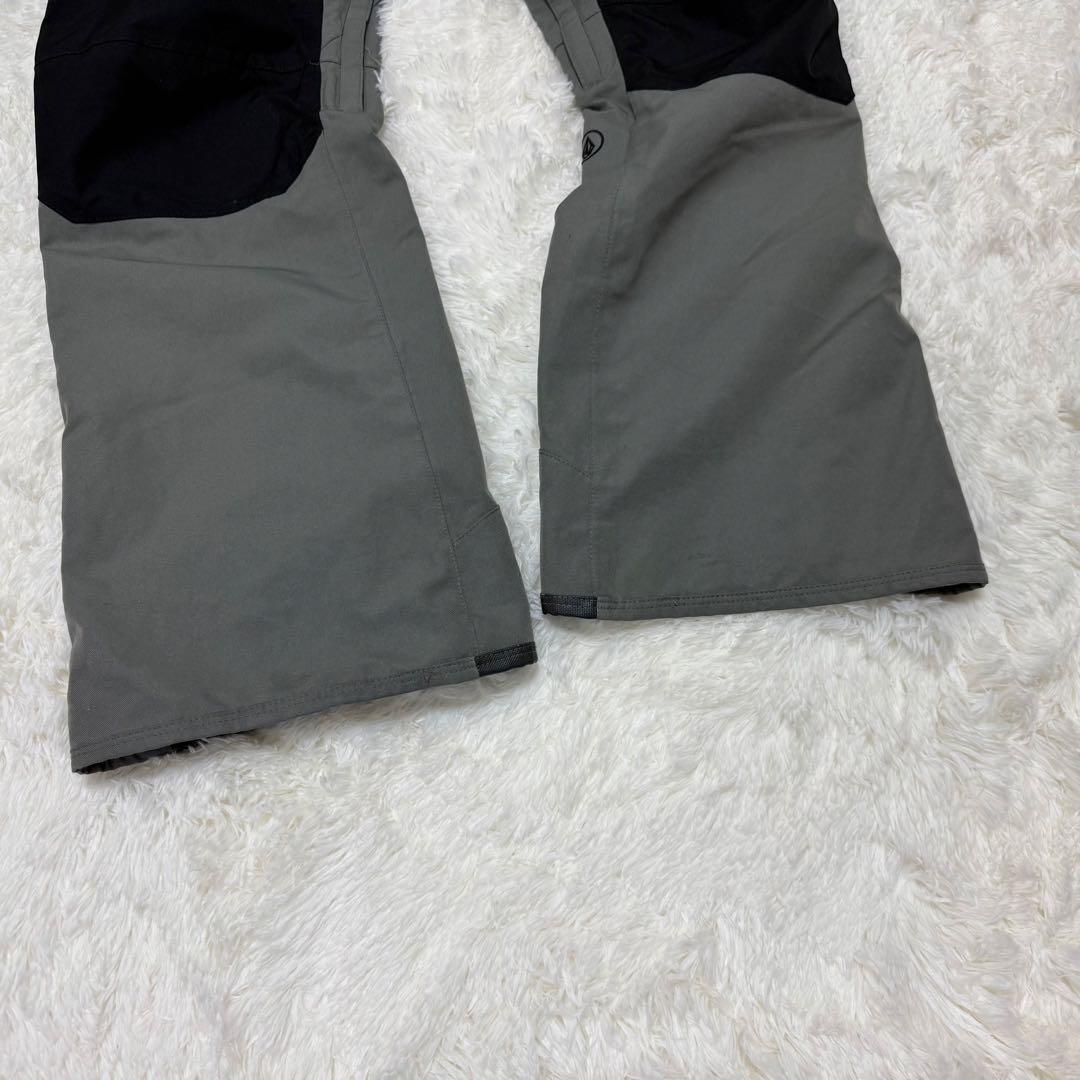 美品 ボルコム スノーボード ビブパンツ グレー M【E-52】