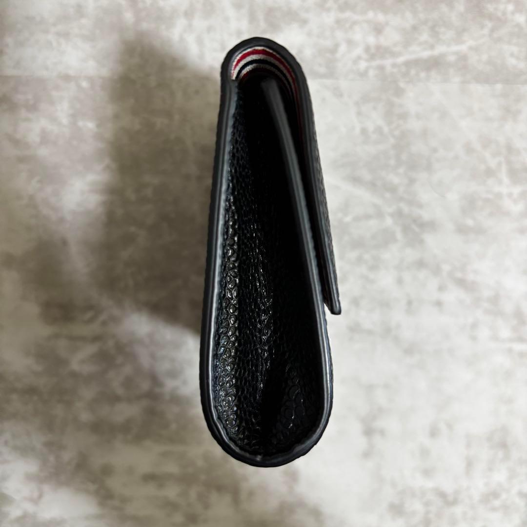 I147 未使用品✨トムブラウン　ケース　財布　コンパクト　レザー　黒