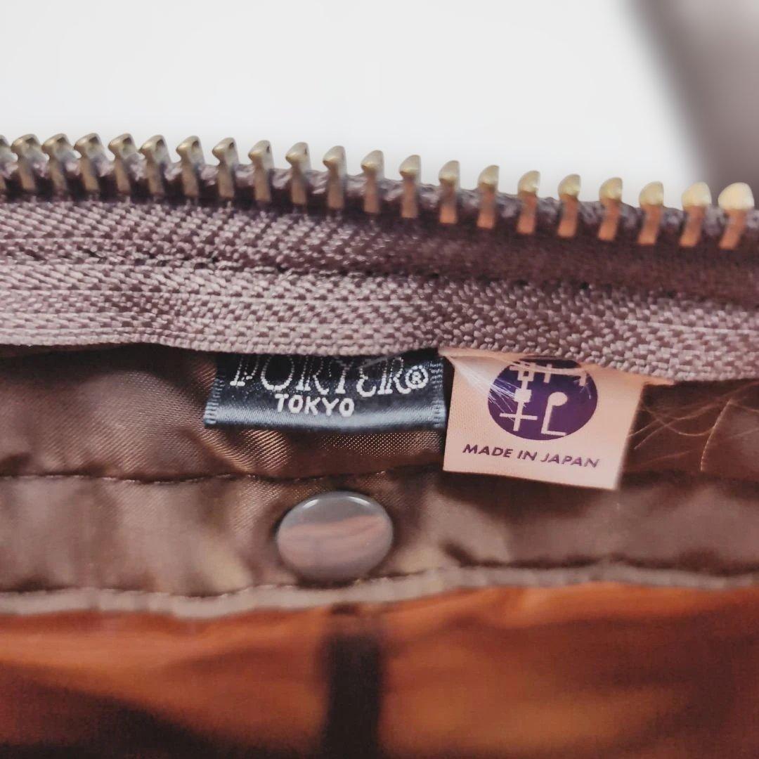 【美品】【希少】 ポーター タンカーオールレザー バッグ ダークブラウン