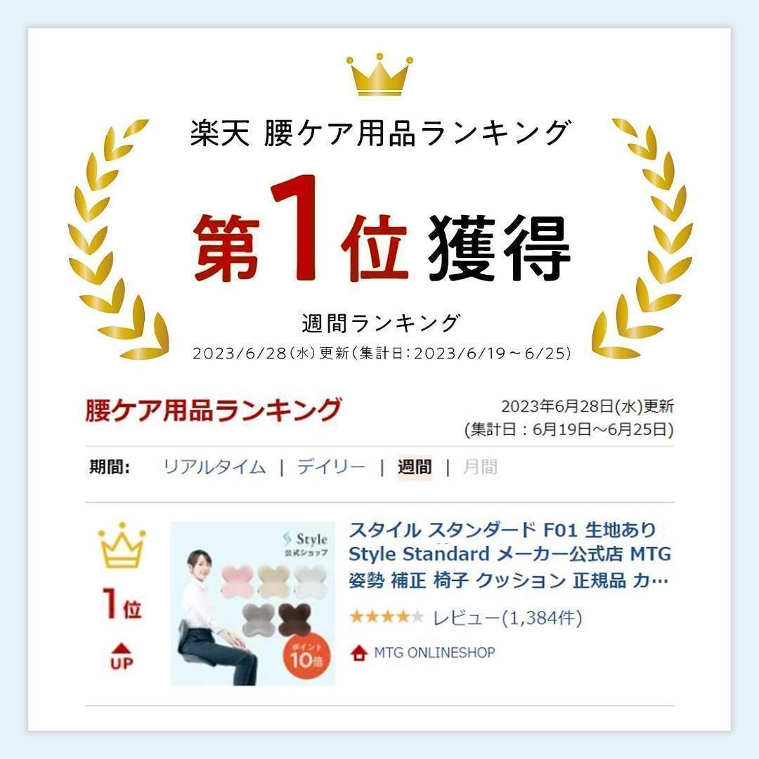 スタイル スタンダード 座椅子 ネイビー F01 MTG 純正品 姿勢矯正 骨盤