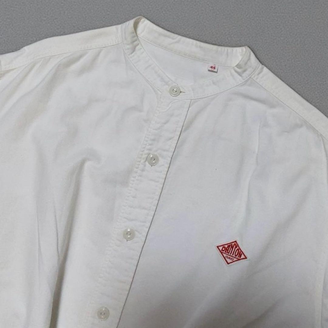 DANTON　バンドカラー　オックスフォード　シャツ　日本製　44 大きいサイズ