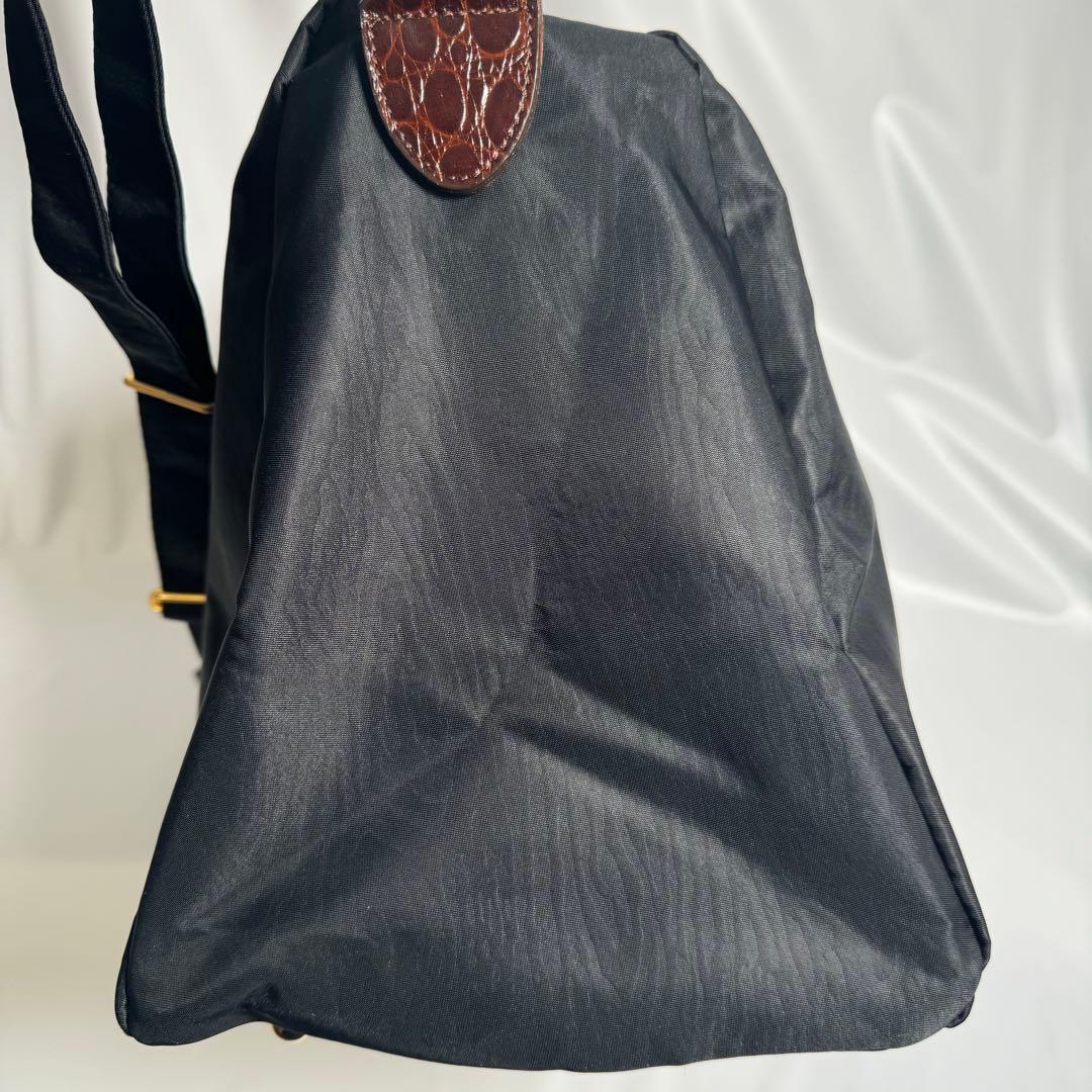 ★極美品★ BALENCIAGA ヴィンテージ ボストンバッグクロコダイル型押し