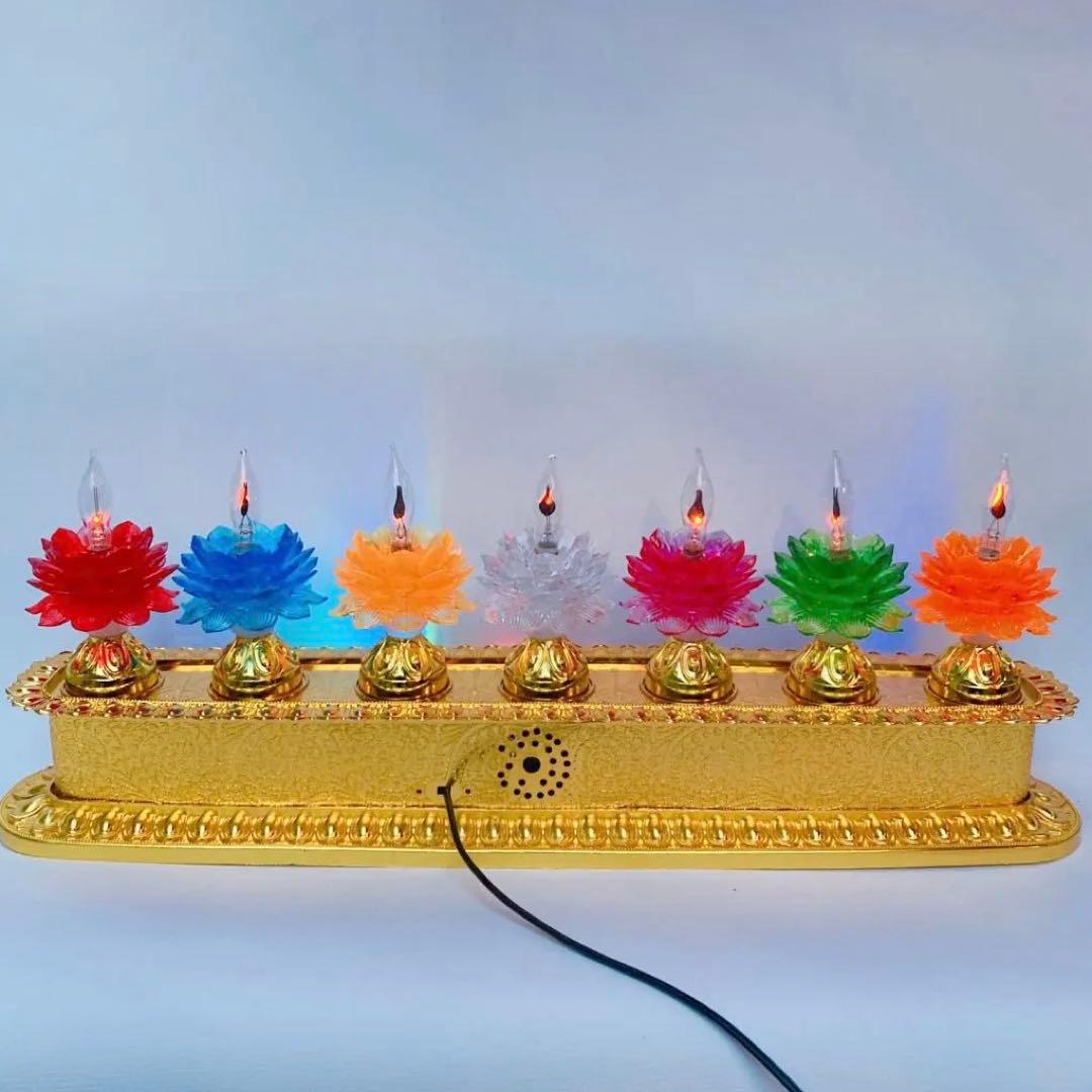 マニ車マシーン蓮　チベット密教　ロングタイプ