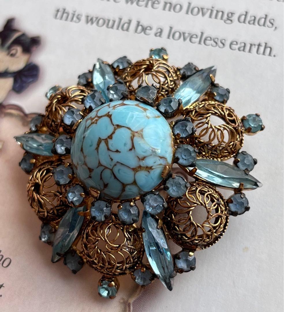 かなさん様希少！Czechoslovakiaヴィンテージブローチ9544