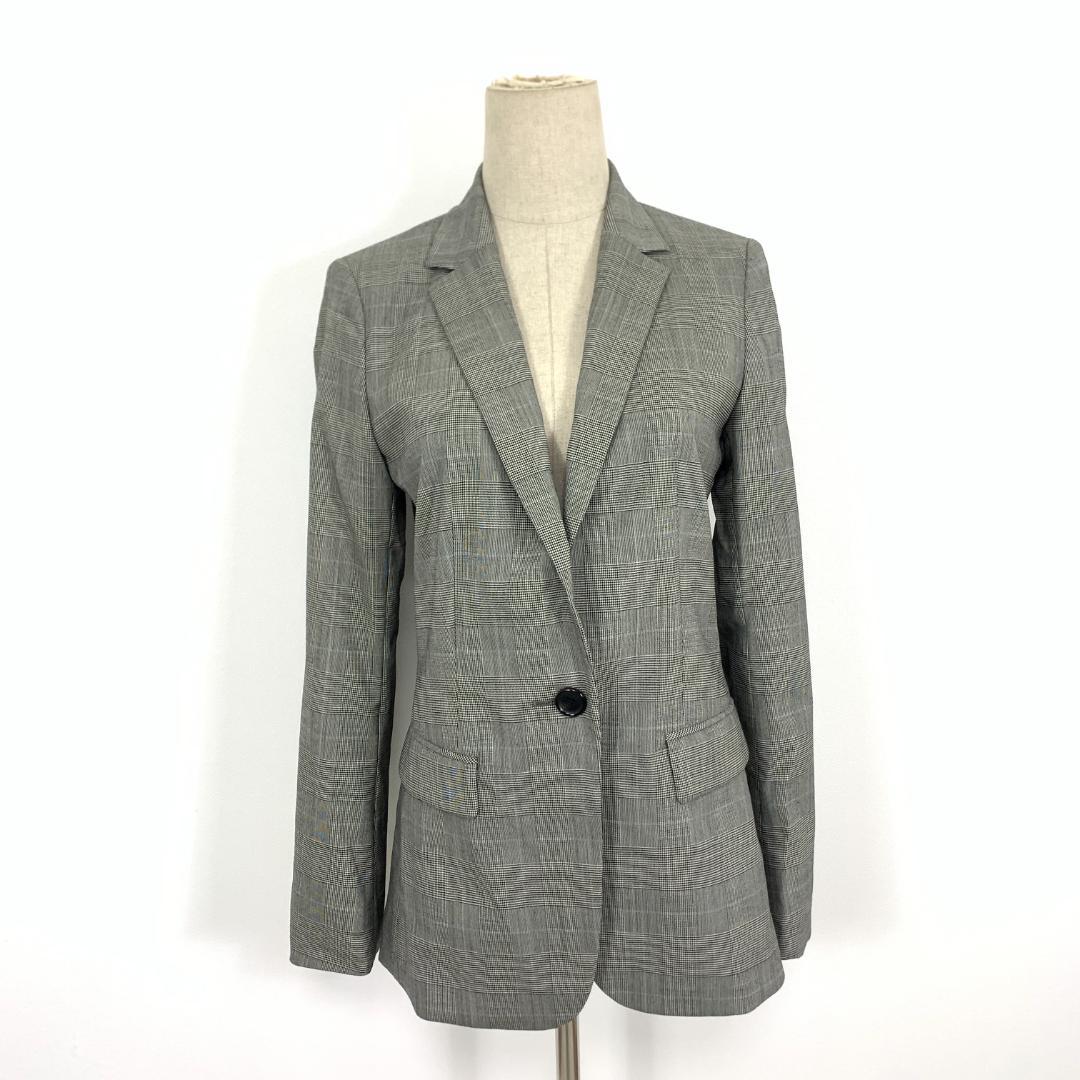 LA8299 新品タグ付 インディヴィ パンツスーツ グレー ウール 38 40