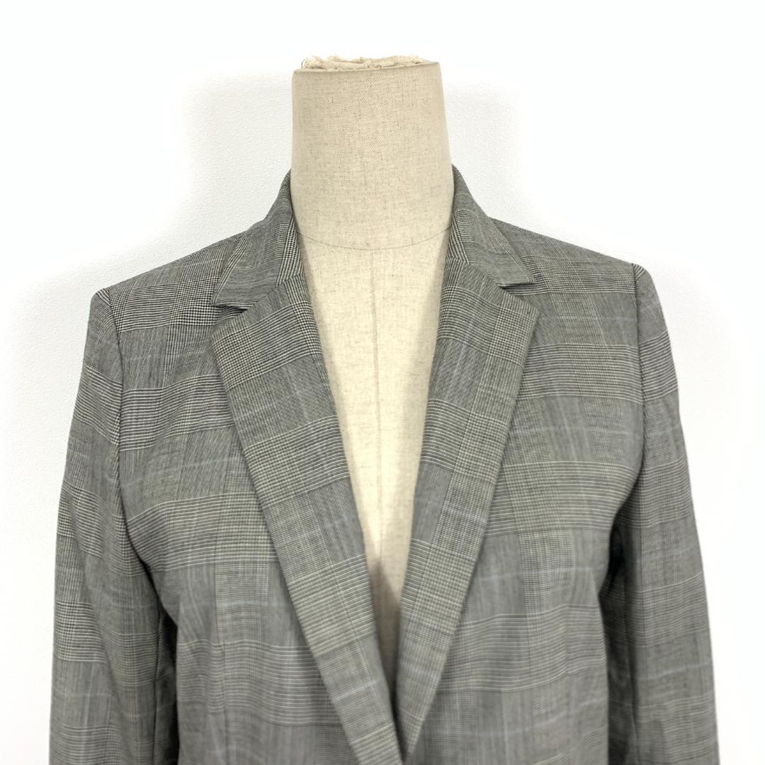 LA8299 新品タグ付 インディヴィ パンツスーツ グレー ウール 38 40