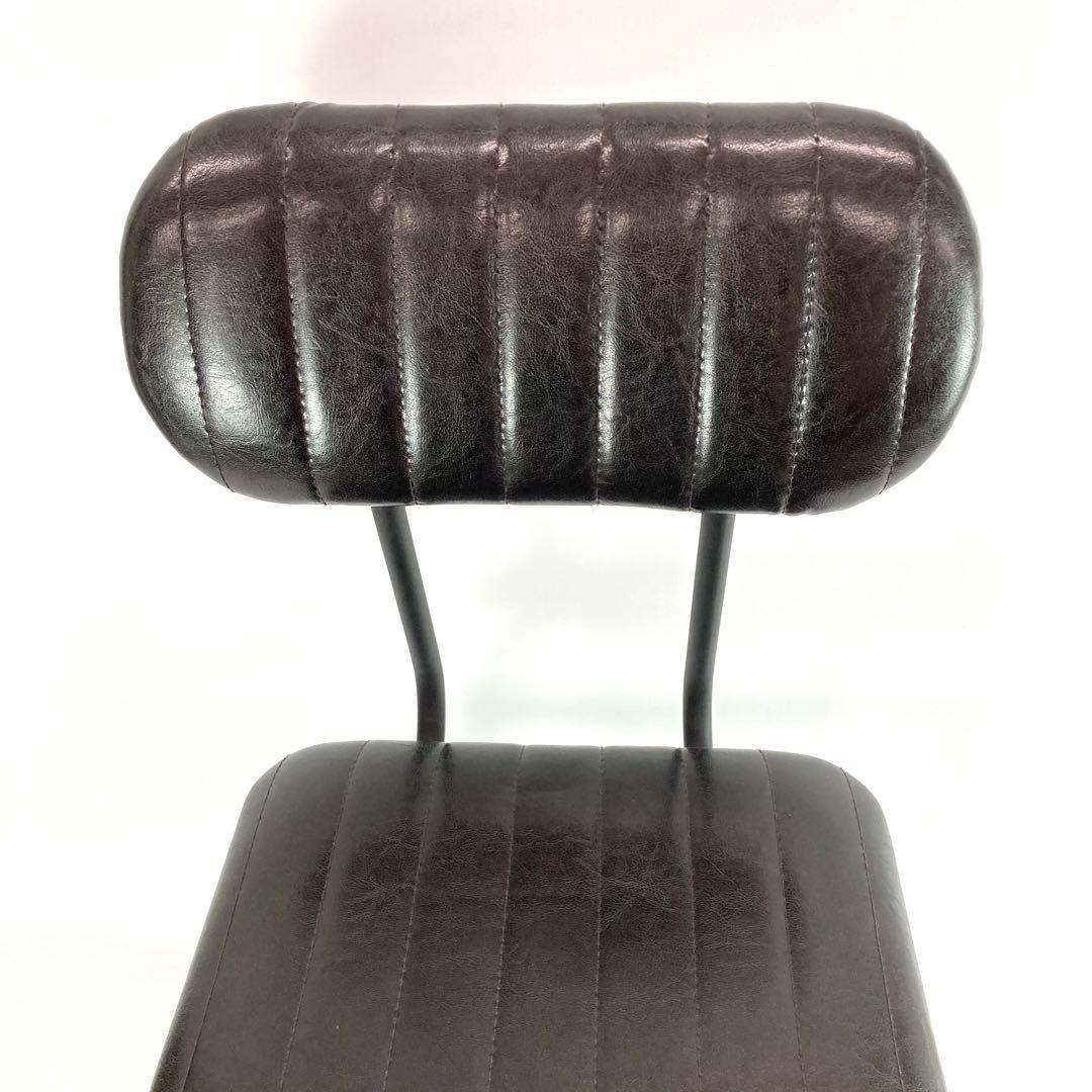 ピ*ん様 アンティークデザイン インダストリアル スチールフレームチェアー ブラ