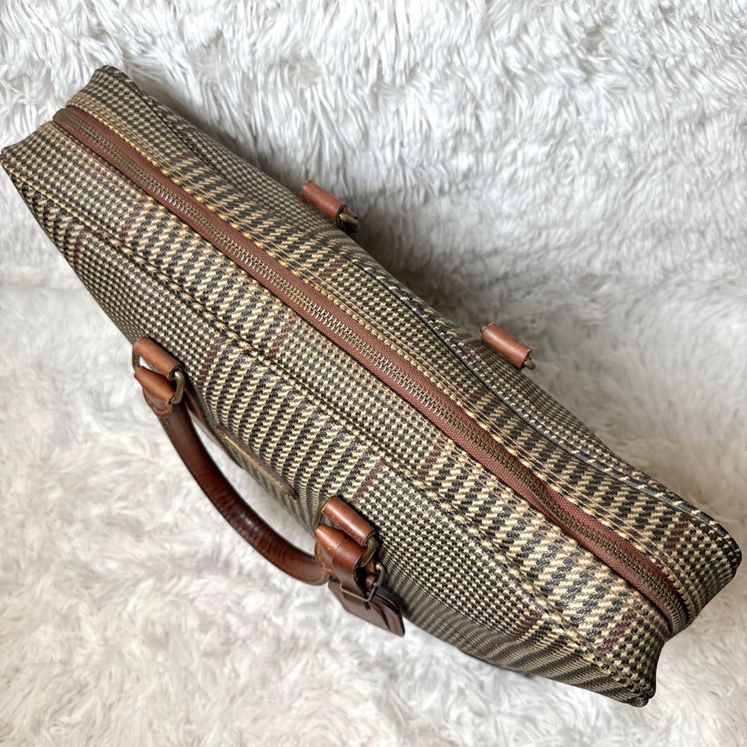 ポロラルフローレン ビジネスバッグ A4可能 千鳥格子 ブリーフケース ロゴ金具