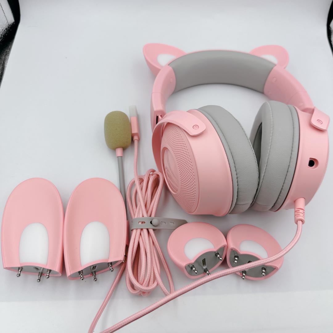 ヘッドホン RAZER KRAKEN KITTY V2 PRO QUARTZ EDITION