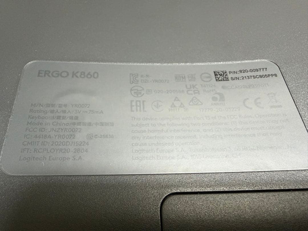 logicool ERGO K860 エルゴノミクスキーボード 日本語配列