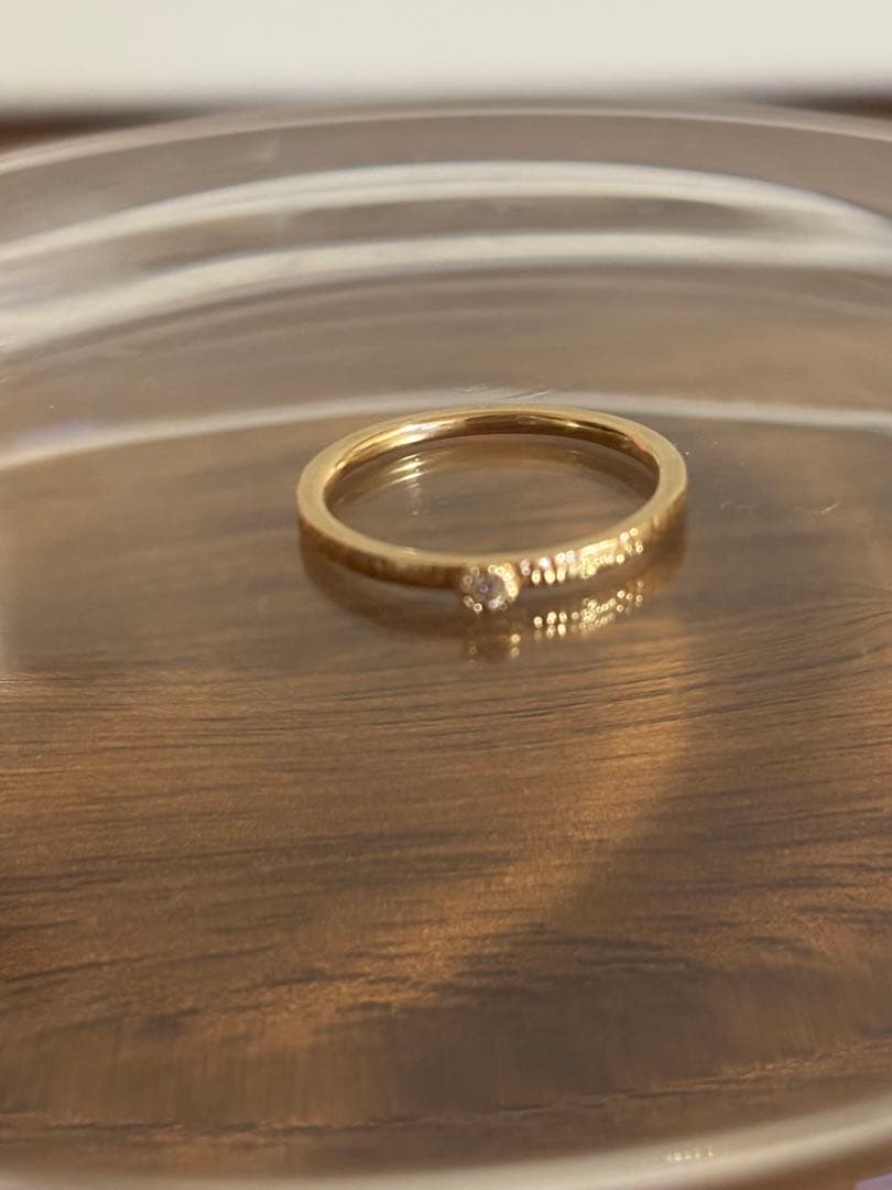 agete10Kゴールドリング、サイズ3