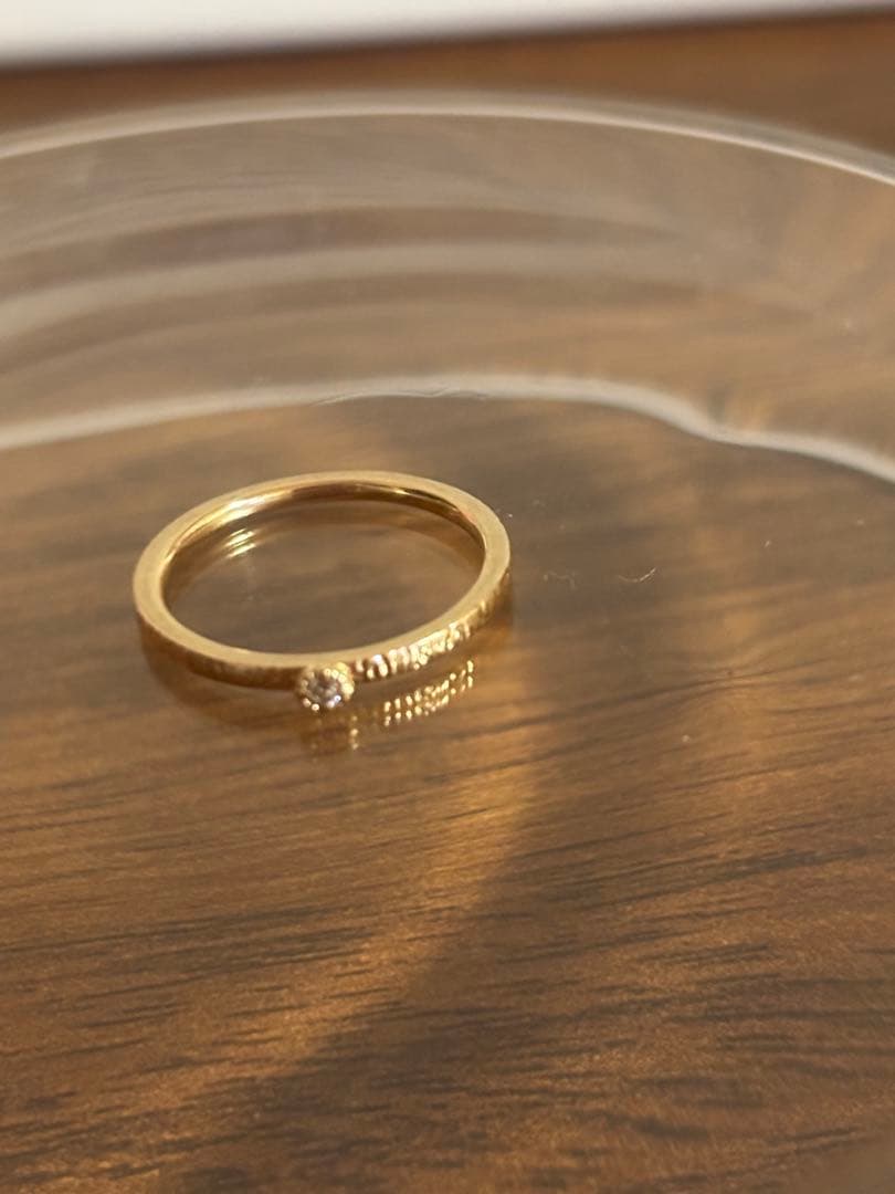 agete10Kゴールドリング、サイズ3