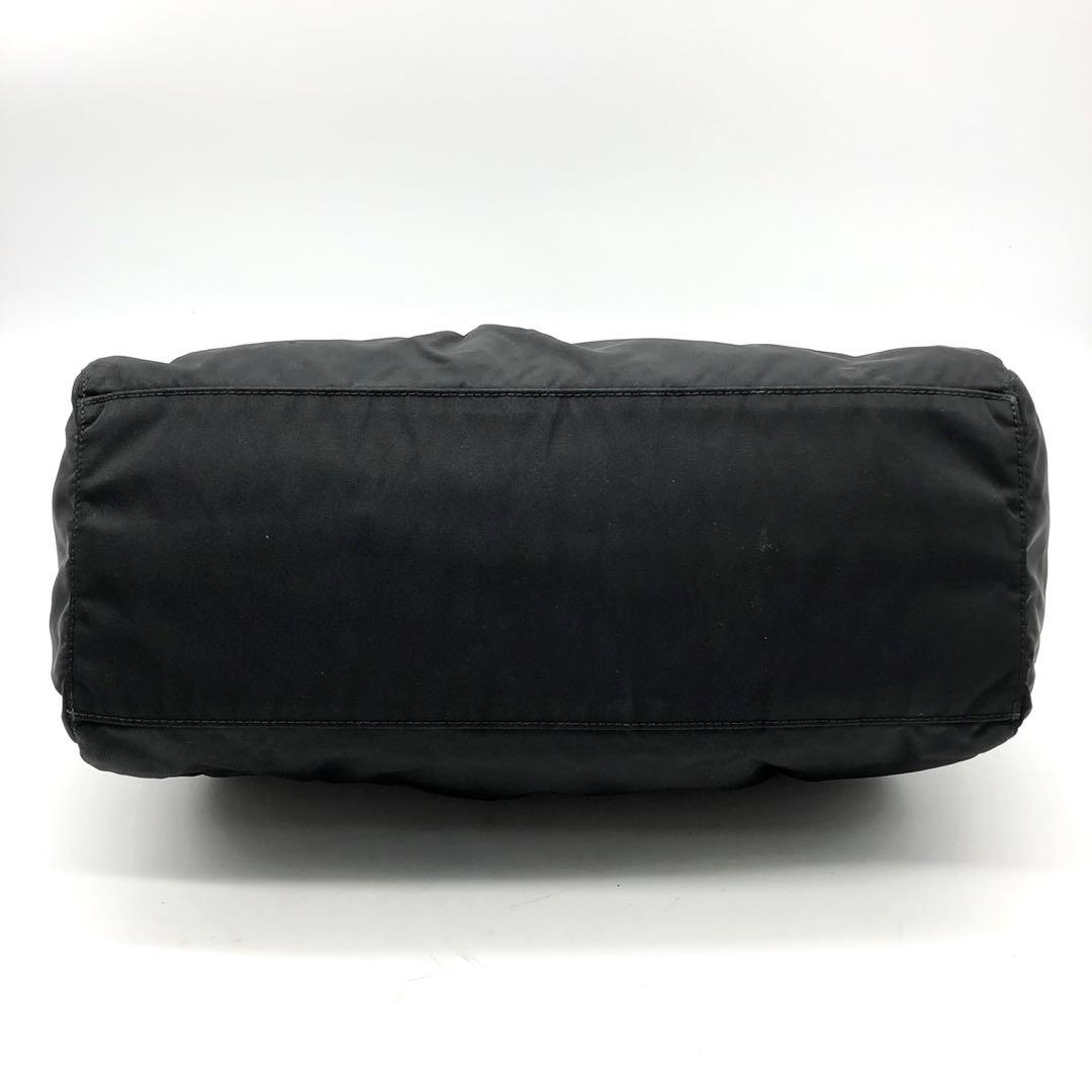 ✨ギャランティ付✨プラダ ハンドバッグ 2way ロゴ金具 リボン ナイロン 黒