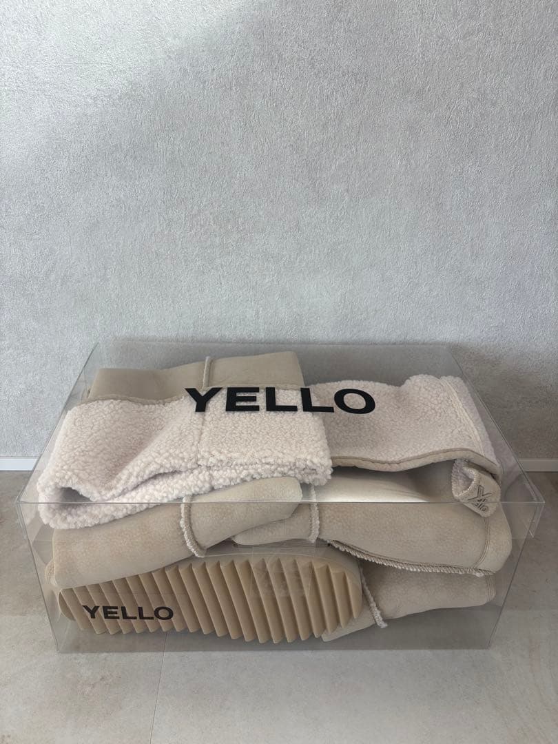 靴 YELLO JACOB LOOSE FIT LONG BOOTS beige