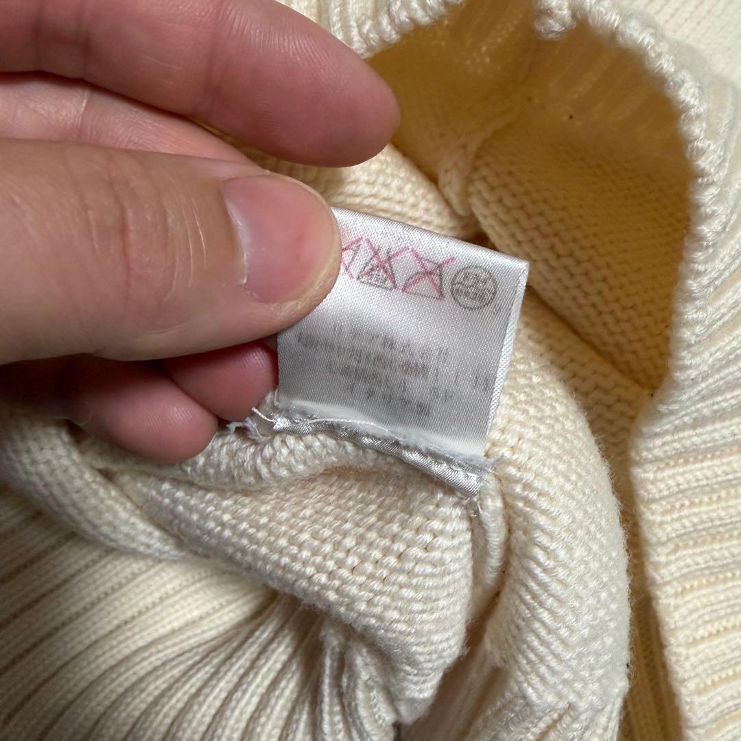 最高級イタリア製　クルチアーニ　タートルニット　ハーフジップ　フード　肉厚