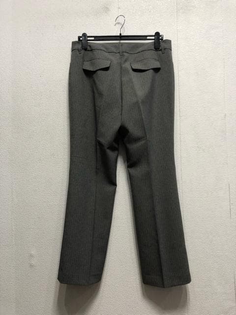 新品☆17号LLグレー系ストライプ♪洗える2パンツスーツ脚きれい見え◯◯G252