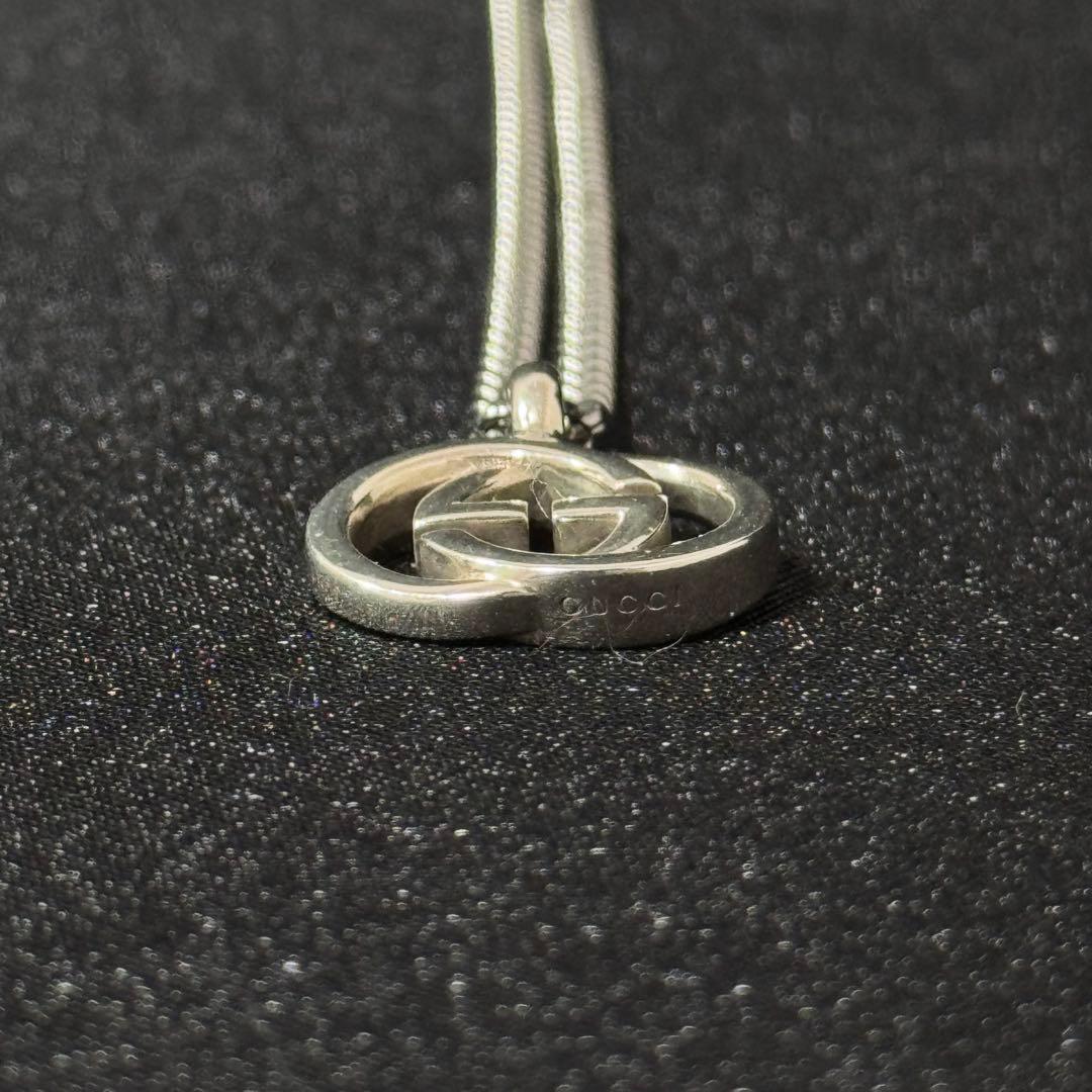 GUCCI Gペンダント　シルバー　50cm