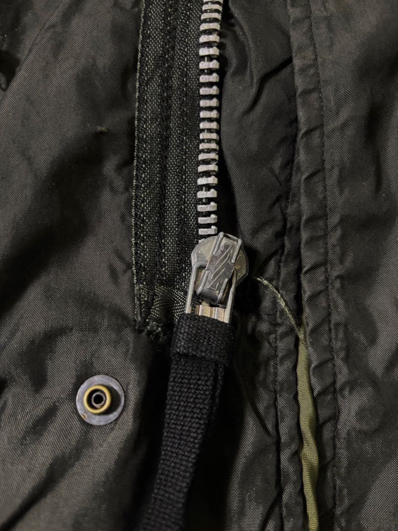 M-65 フィッシュテールパーカー 黒染め Sサイズ アルミジップ ライナー付き