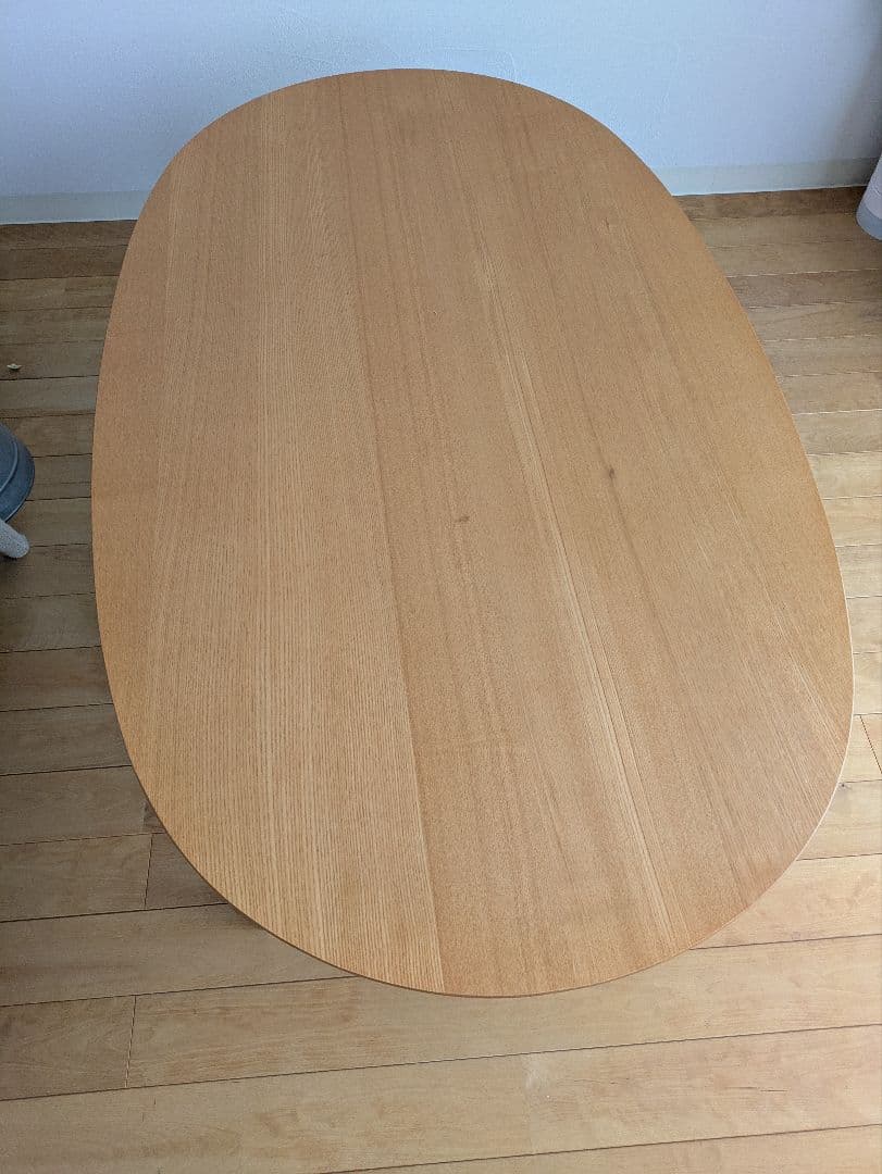 【美品】無印　楕円形木製こたつテーブル