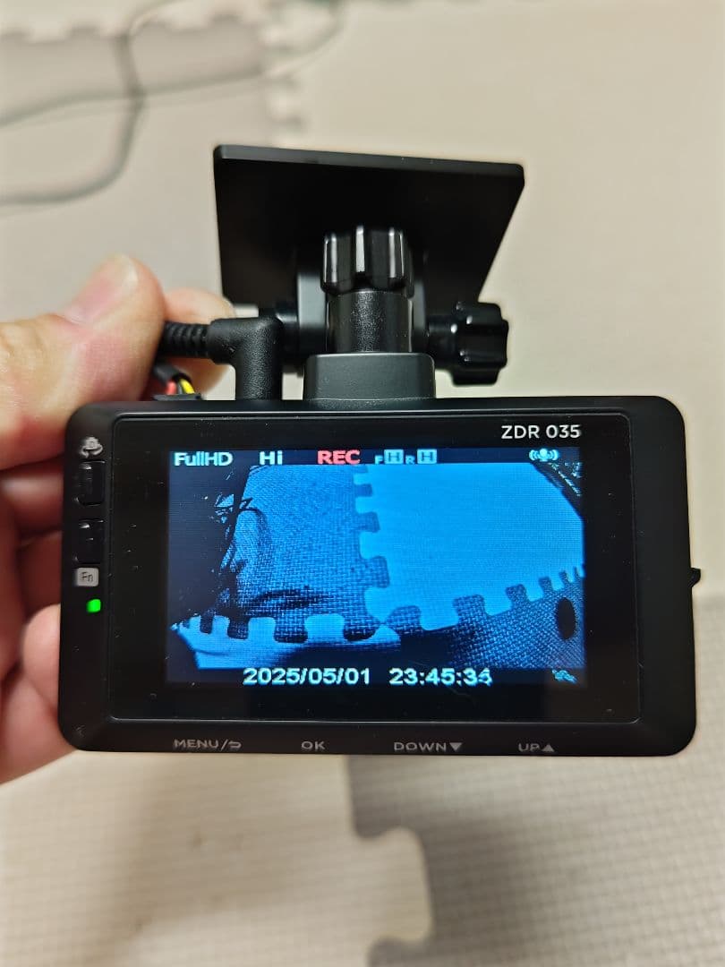 コムテックZDR 035 ドライブレコーダーシガーソケット電源配線付き