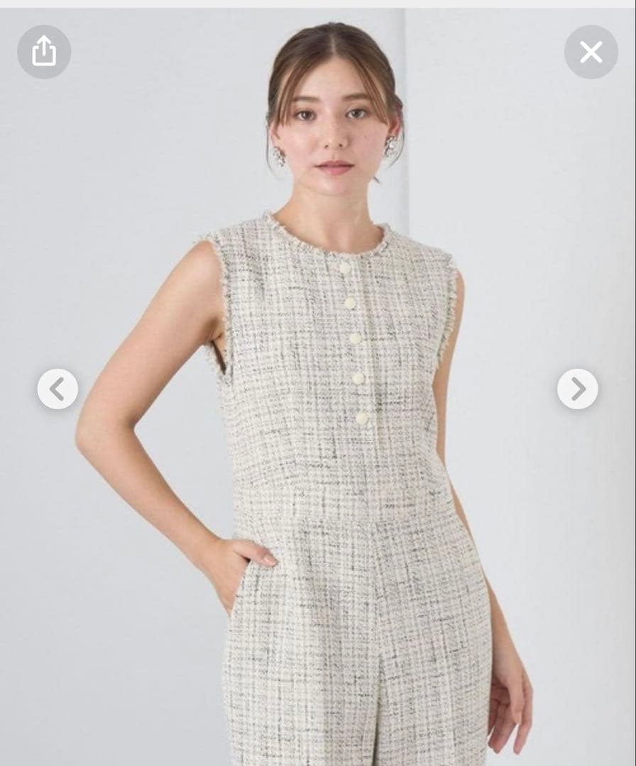 ★12/25まで★【ANAYI】ツイードジャンプスーツ・パンツスーツ（36）