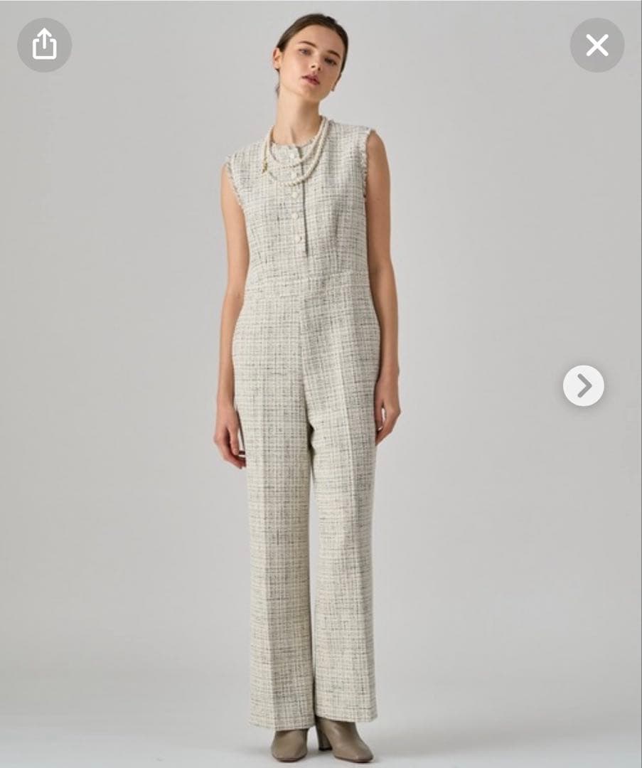 ★12/25まで★【ANAYI】ツイードジャンプスーツ・パンツスーツ（36）