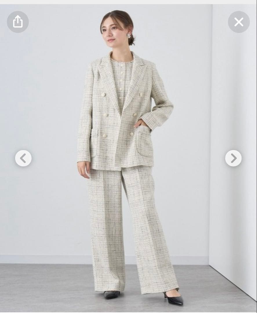 ★12/25まで★【ANAYI】ツイードジャンプスーツ・パンツスーツ（36）