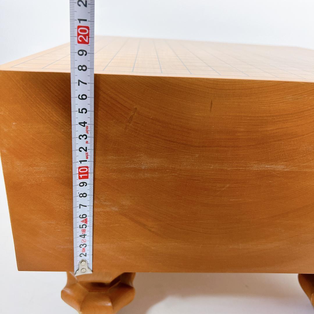 【囲碁 足付 高級碁盤】貴重 極厚 5寸7分 本榧 桐箱 へそ有り 板目 木裏