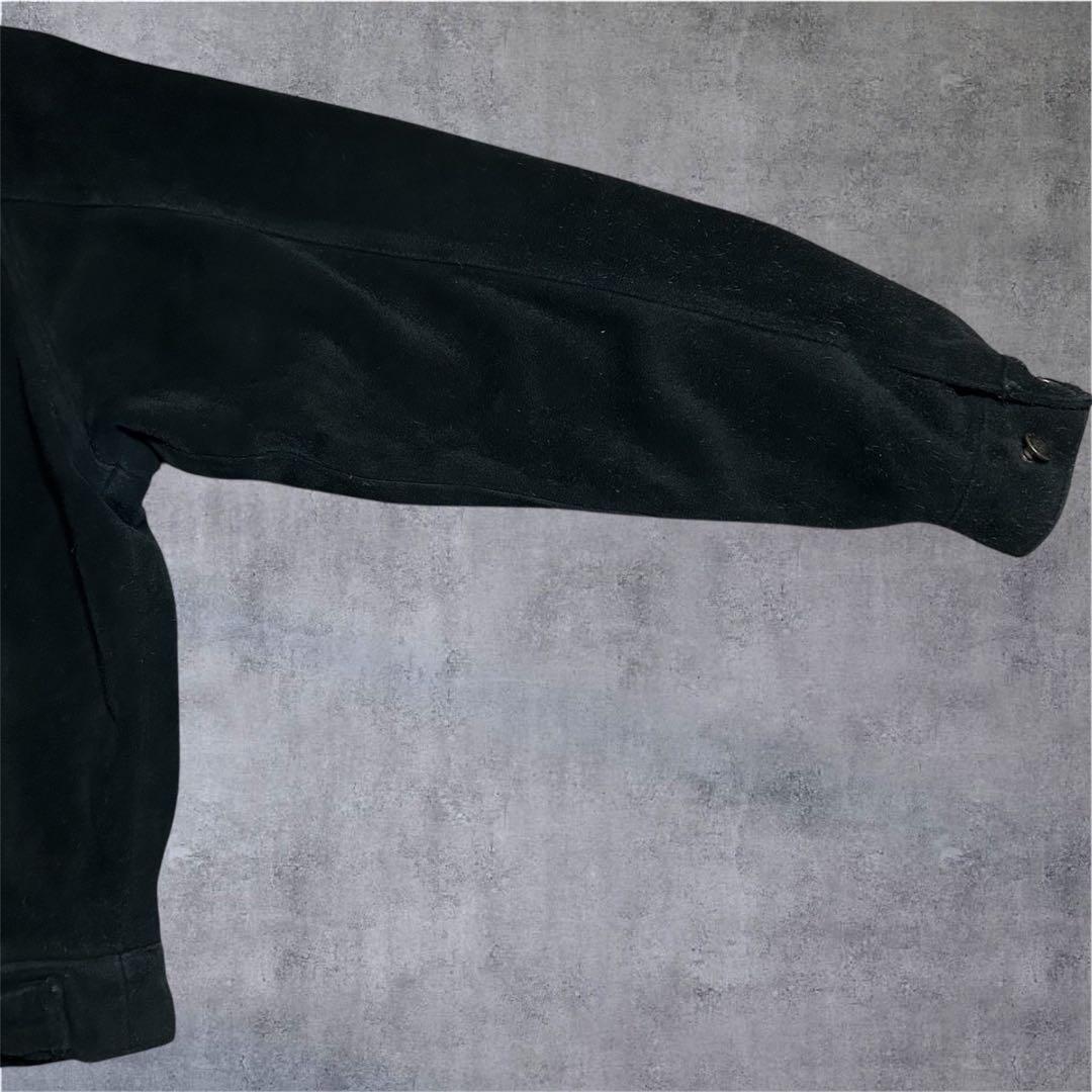 80s unknown スエード レザージャケット 短丈 本革 ブラック