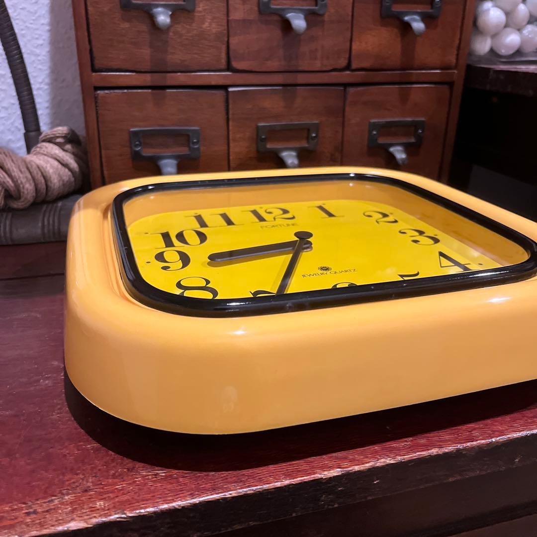昭和レトロ ポップ FORTUNE JEWELRY QUARTZ 壁掛け時計