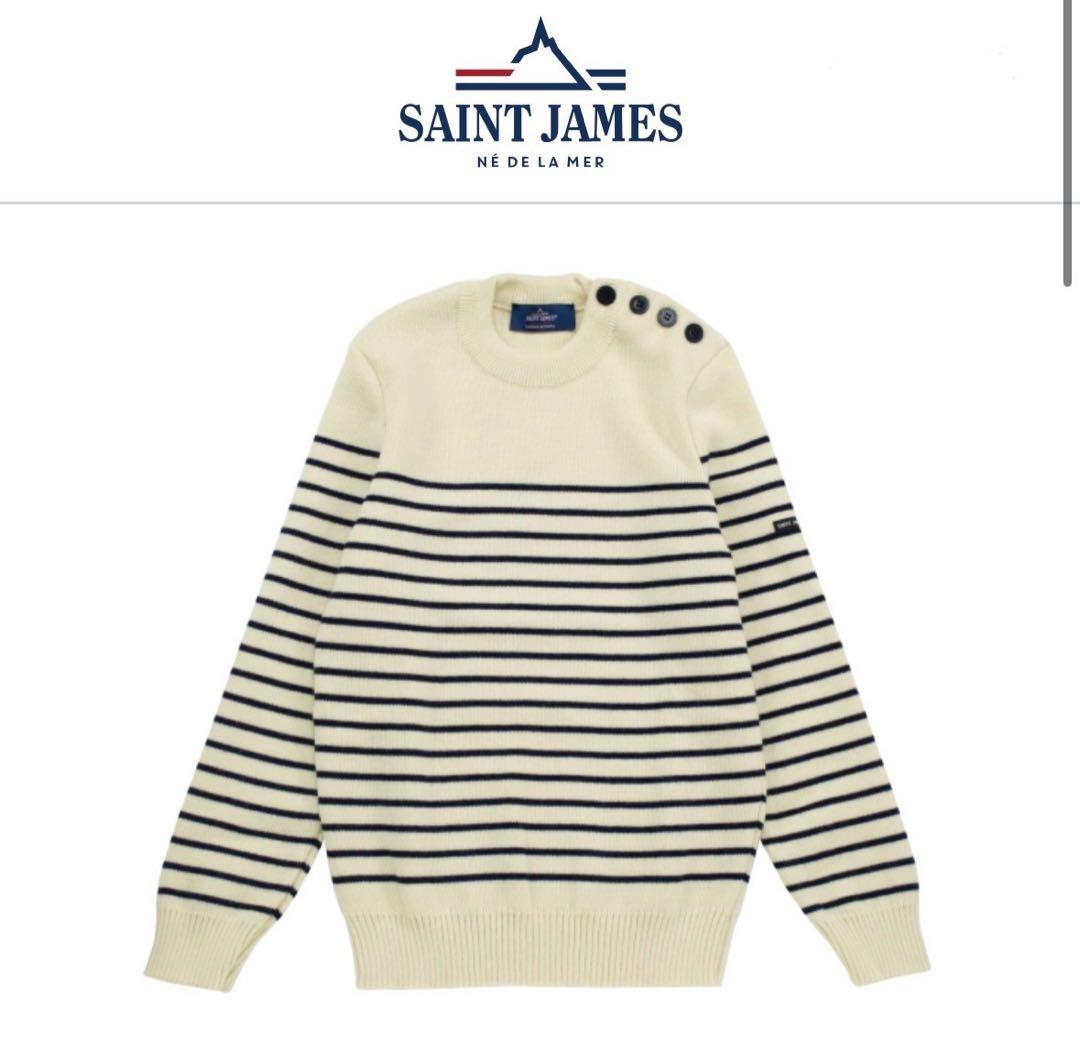 SAINT JAMES メンズ　マリンセーター　ECRU/MARINE 生成り