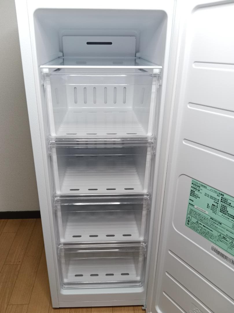 【2024年製・高年式】アイリスオーヤマ 冷凍庫 80L（IUSN-8A-W）