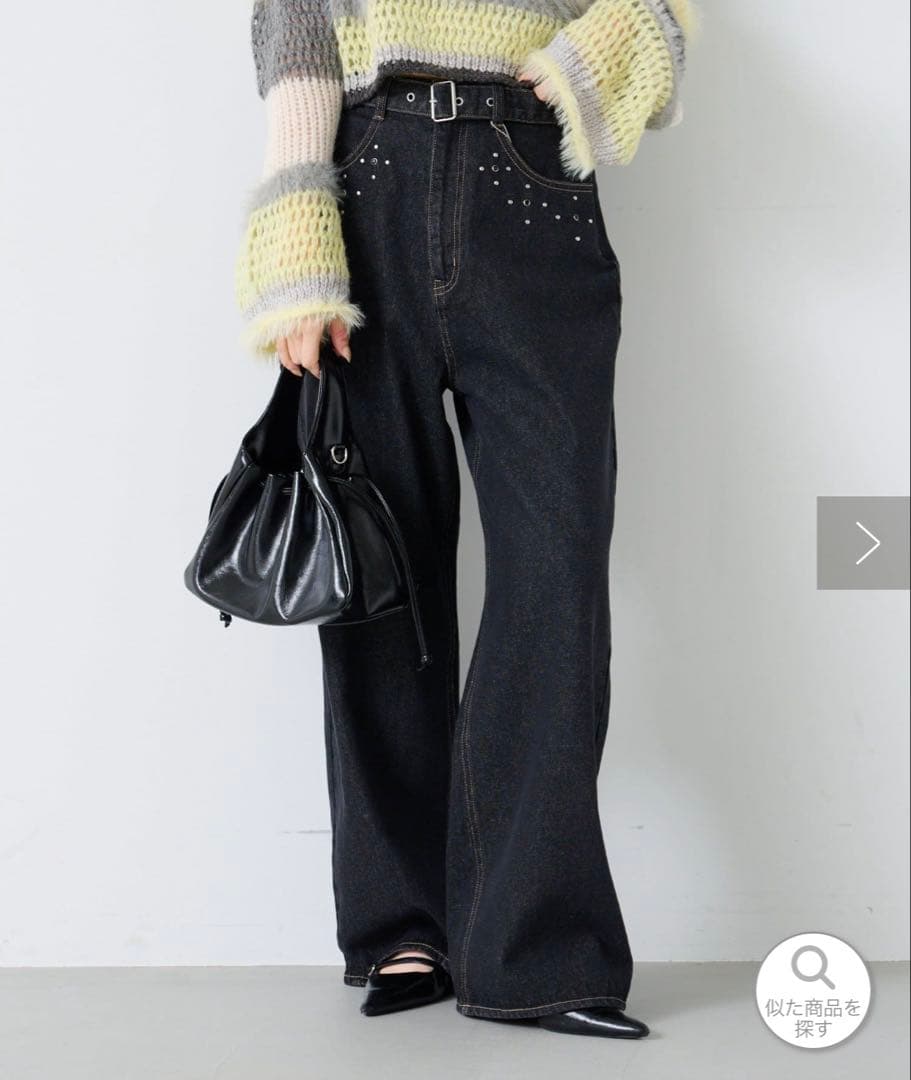 Kastane ビジュー付きデニムパンツ サイズ0