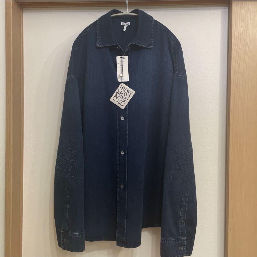 ロエベ　アナグラム　デニムシャツ　LOEWE