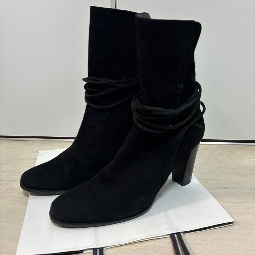 正規品　HERMES エルメス レディース　ブーツ　ブラック　スエード