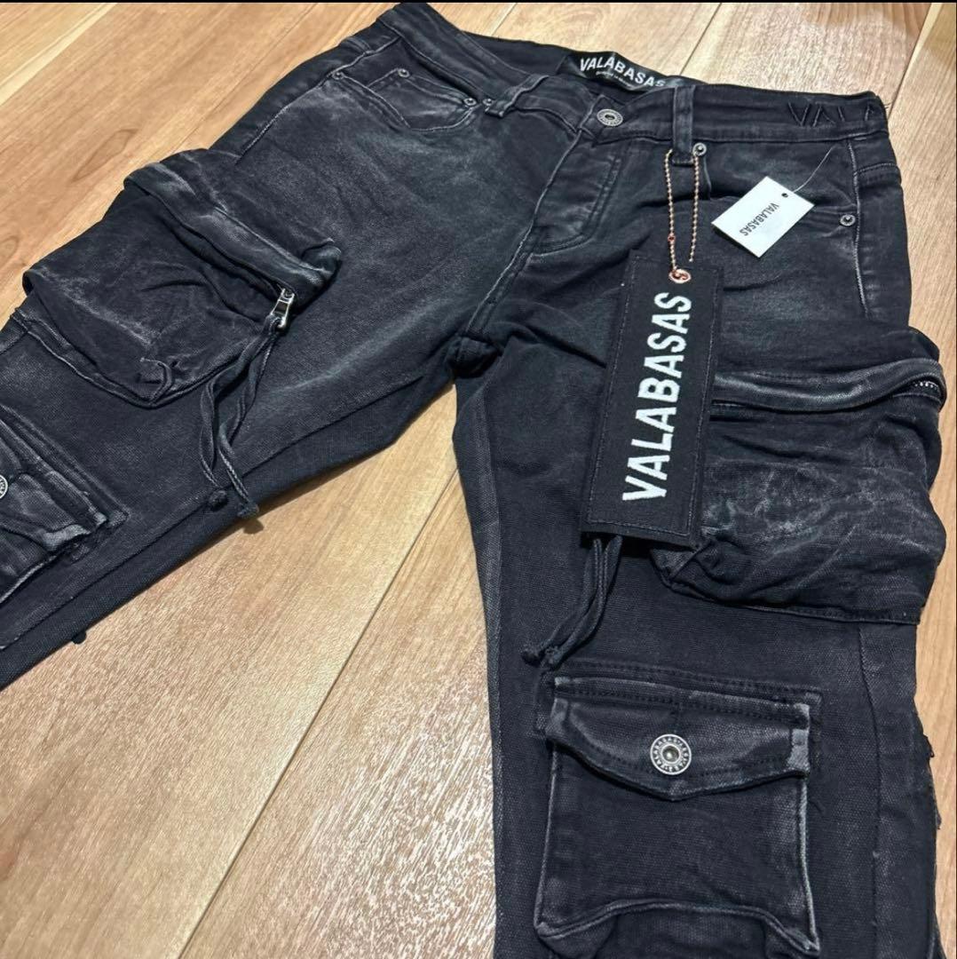 【新品未使用】valabasas マルチポケットカーゴデニム29