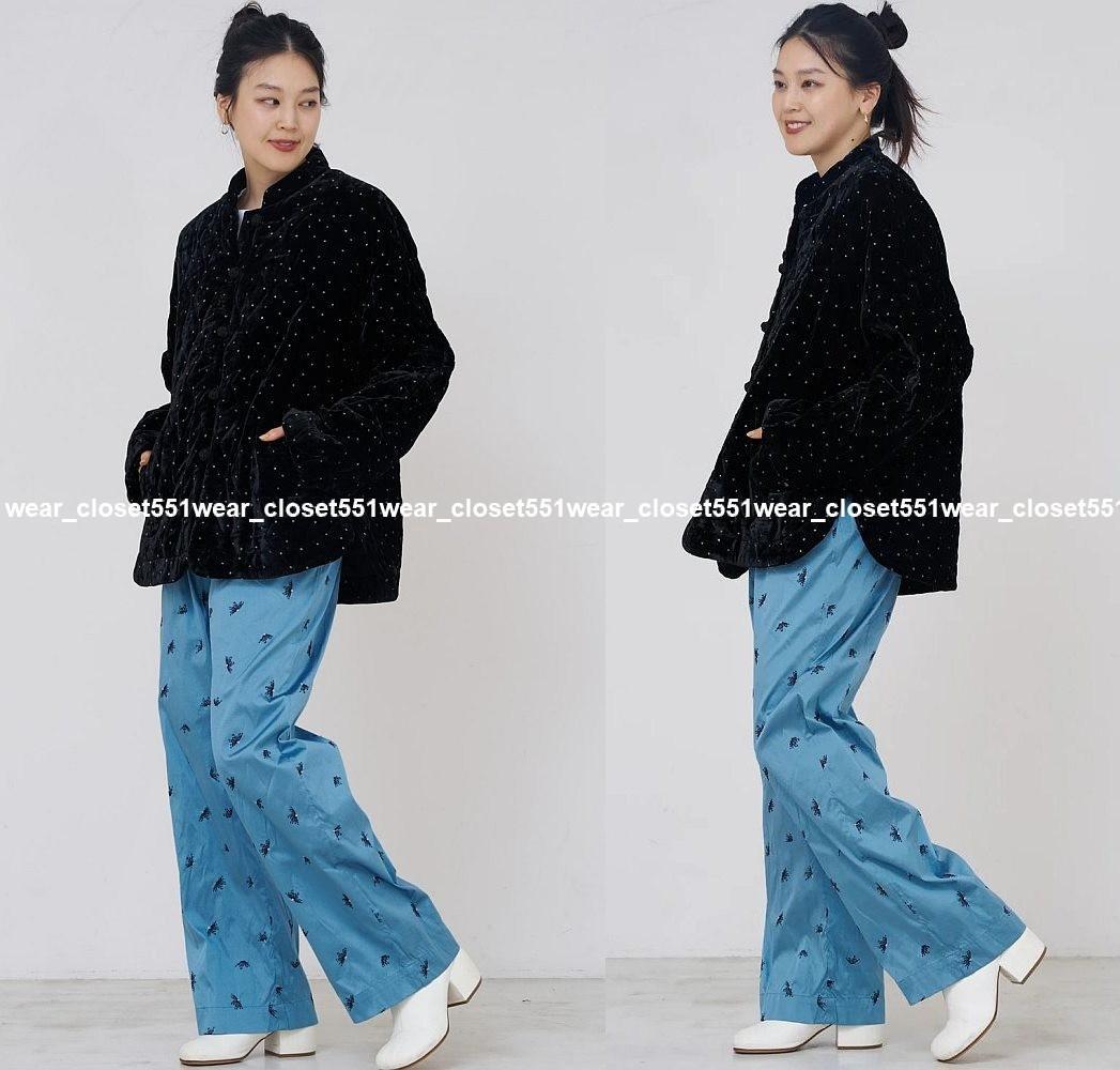 2025 ne Quittez pas☆ベルベットグリッタープリントジャケットF