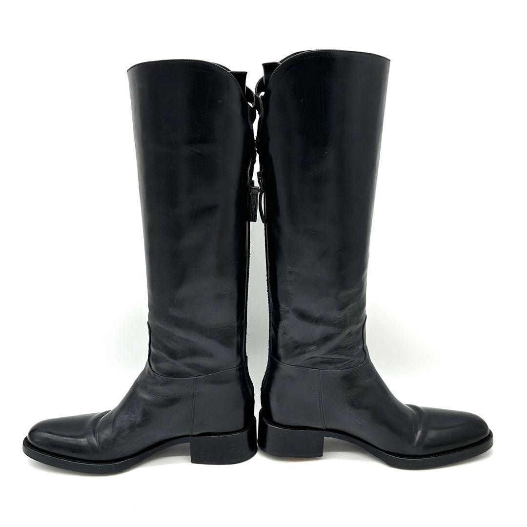 SARTORE サルトル【23cm】バックジップ ジョッキーブーツ 黒 ブラック