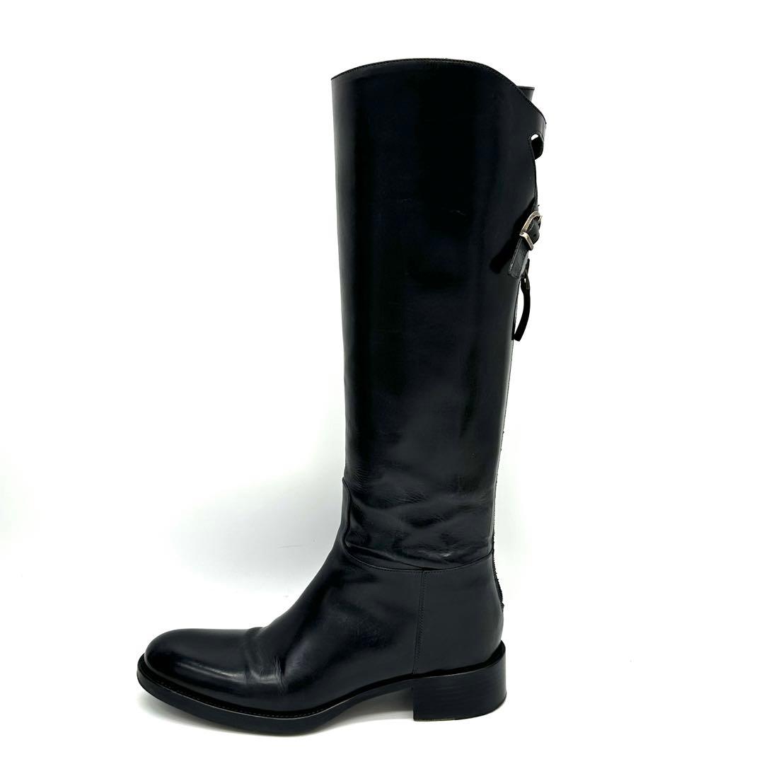 SARTORE サルトル【23cm】バックジップ ジョッキーブーツ 黒 ブラック
