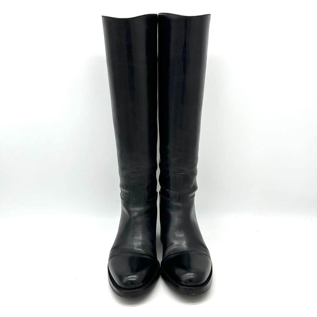 SARTORE サルトル【23cm】バックジップ ジョッキーブーツ 黒 ブラック