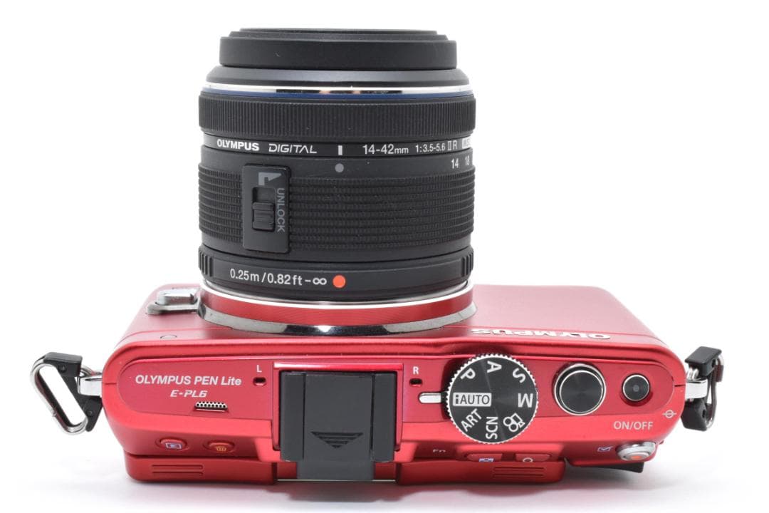 ■美品■ オリンパス PEN Lite E-PL6 レッド レンズキット