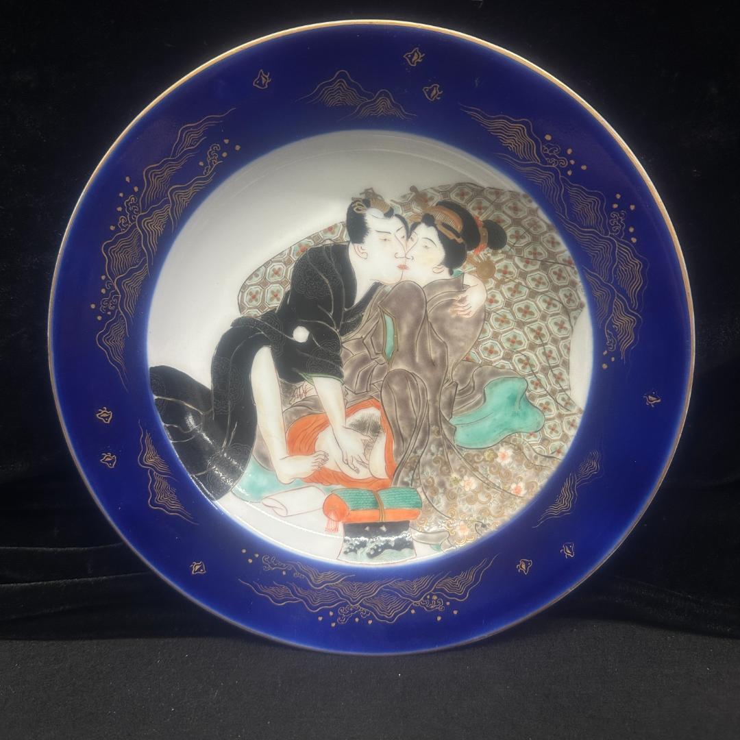 春画 骨董 皿 浮世絵 香蘭社