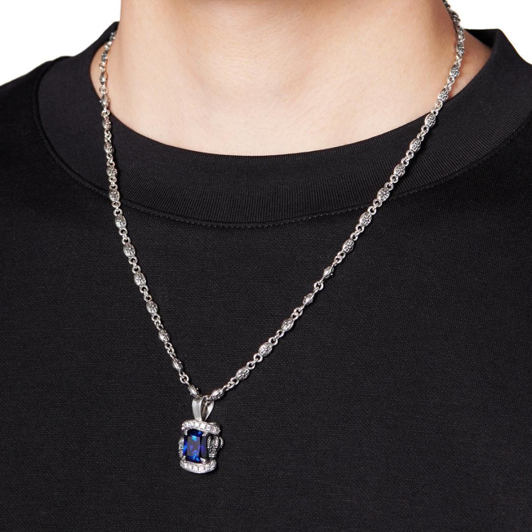 定価5万★Justin Davis スカル・クラウンネックレス（ブラック）