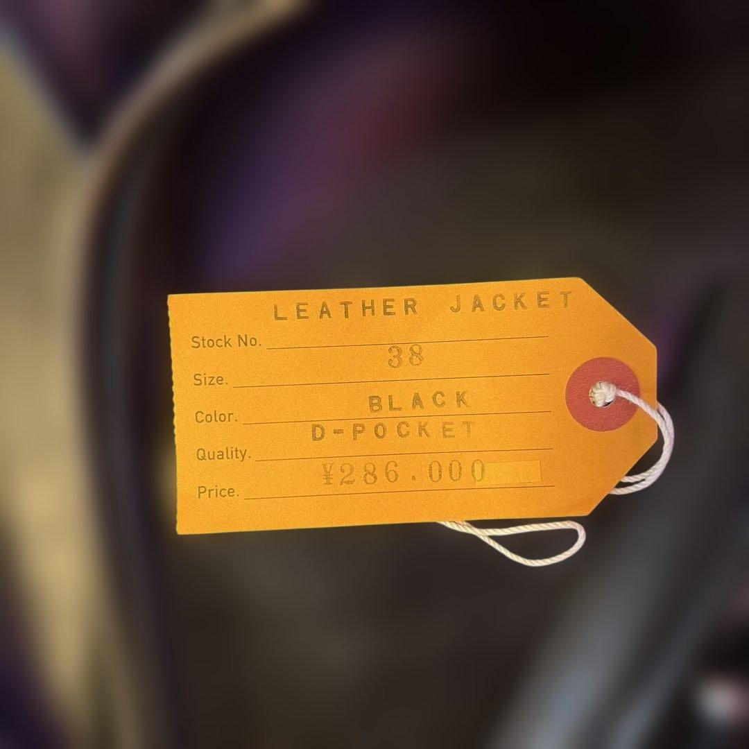 【新品】At Last & Co. LEATHER JACKET/38サイズ