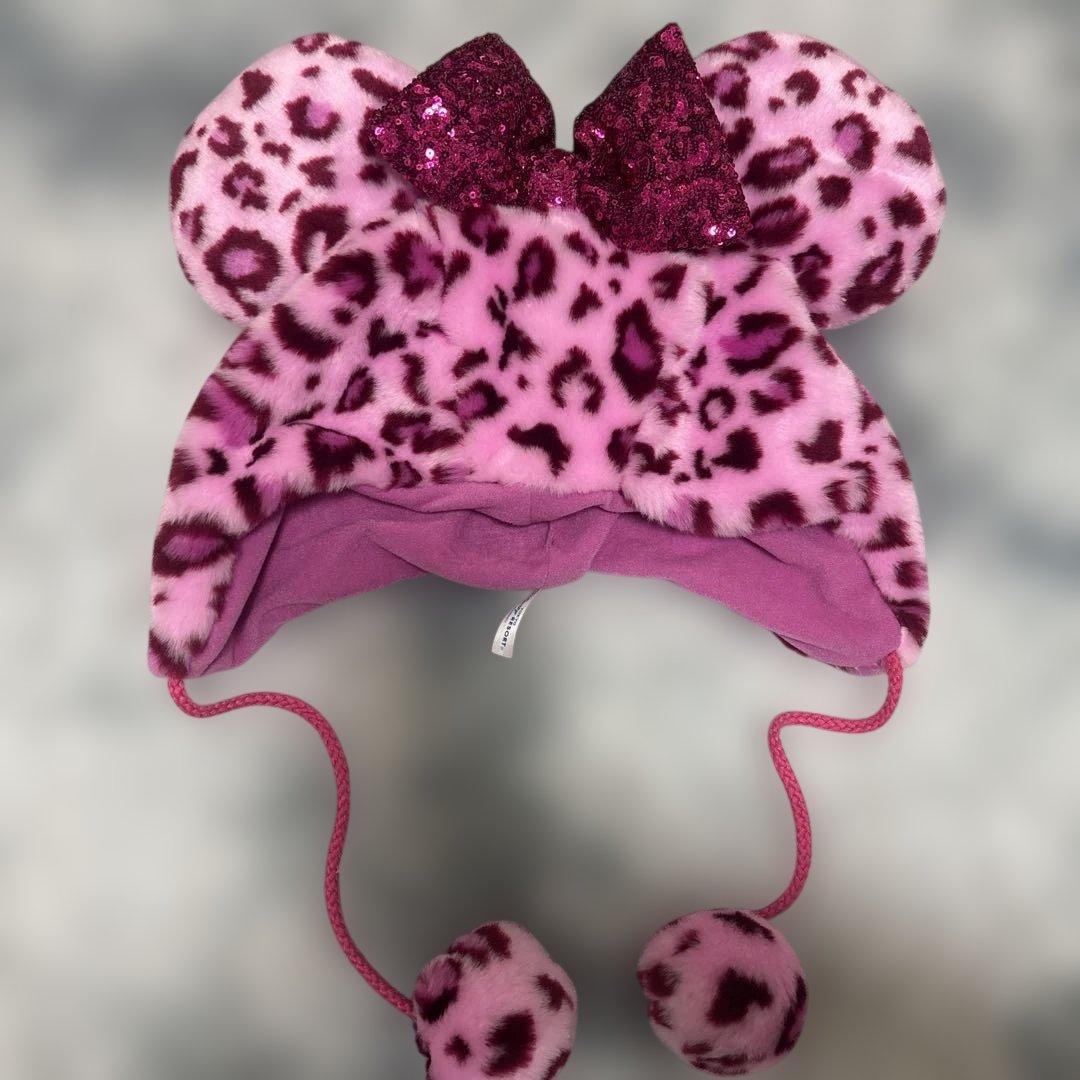 ディズニー ヒョウ柄ファンキャップ ピンク