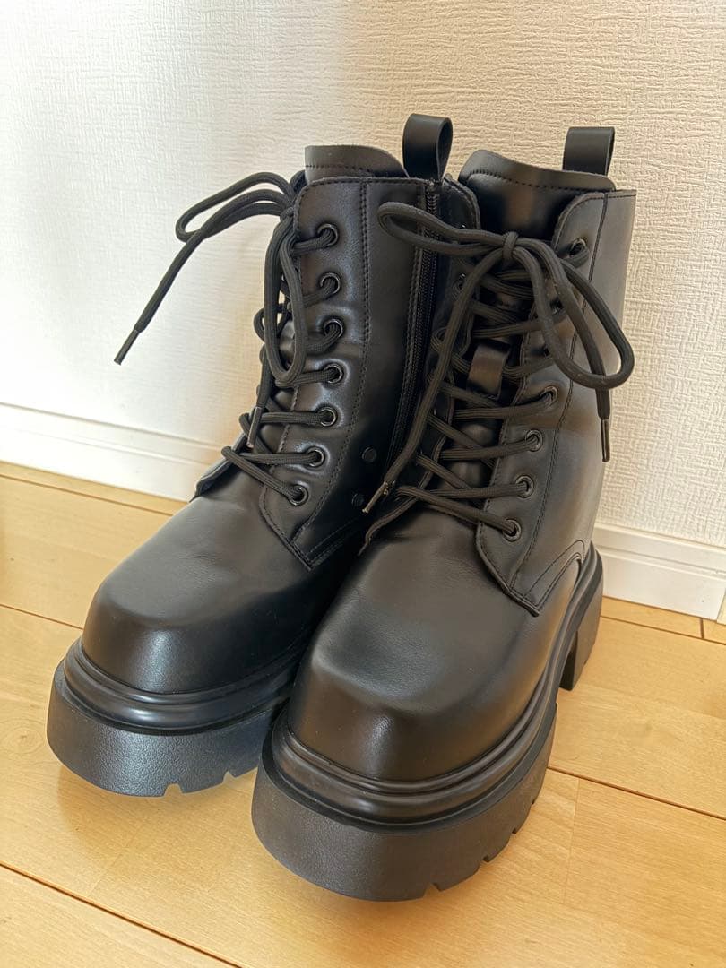 HSK シークレットシューズ　シークレットブーツ　 厚底ブーツ Sサイズ