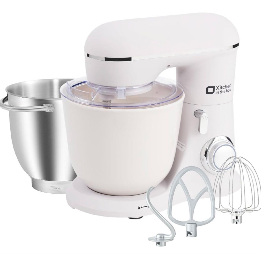 スタンドミキサー 大容量 卓上ミキサー 料理 家庭用 業務用 アイボリー