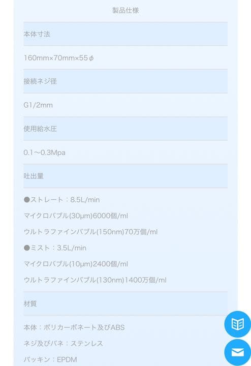 サイエンス ミラブル シャワーヘッド