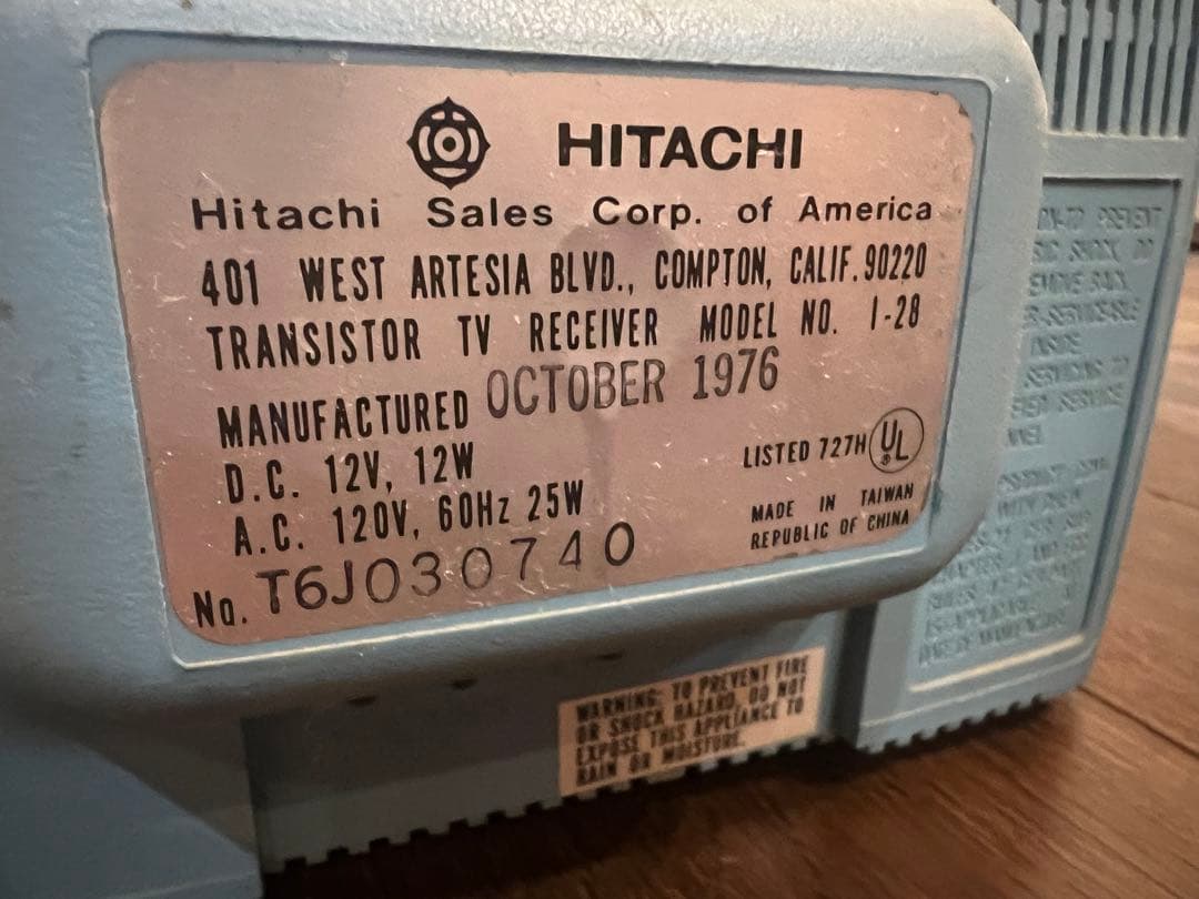 HITACHI 日立 海外製 TV スペースエイジ ミッドセンチュリー